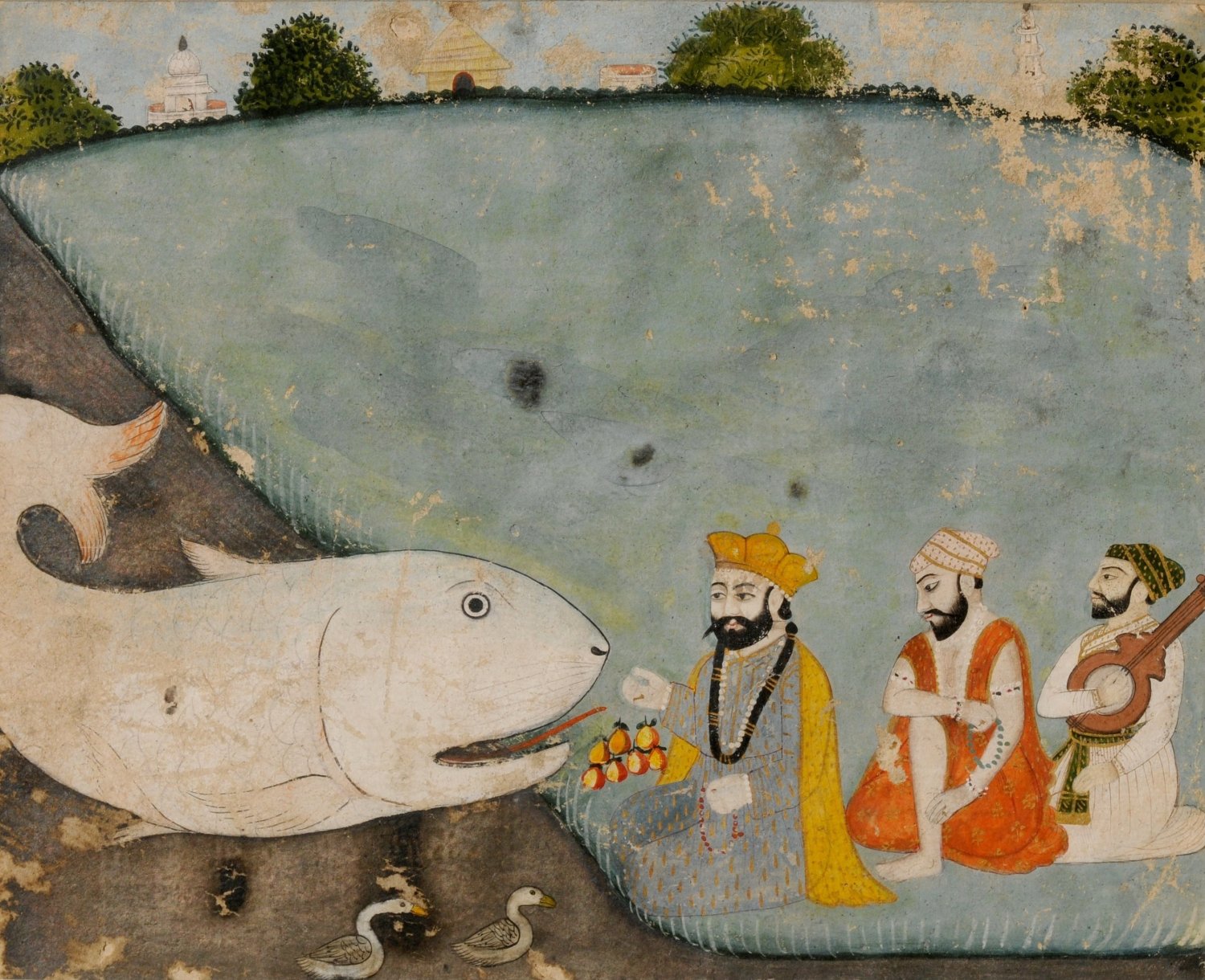 Guru_Nanak_with_Bala,_Mardana_and_the_great_fish_(Vishnu_in_Matsyavatara)_-_Unknown,_Sikh_School_-_Google_Cultural_Institute.jpg
